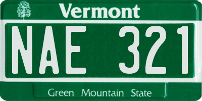 VT license plate NAE321