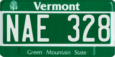 VT license plate NAE328