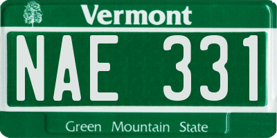 VT license plate NAE331