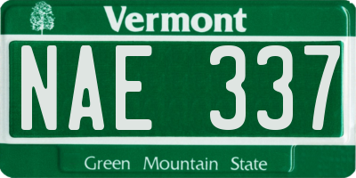 VT license plate NAE337