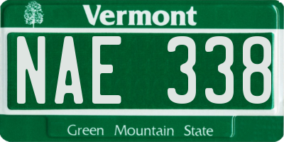 VT license plate NAE338