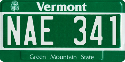 VT license plate NAE341