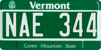 VT license plate NAE344