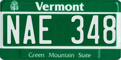 VT license plate NAE348