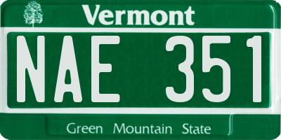 VT license plate NAE351
