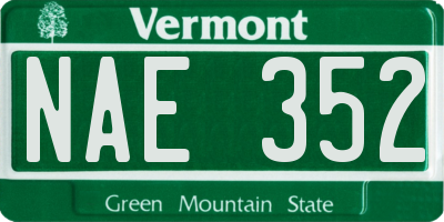 VT license plate NAE352