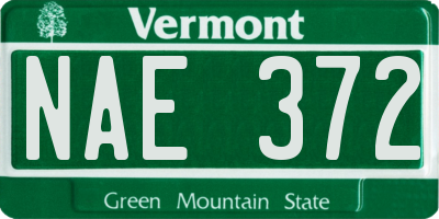 VT license plate NAE372