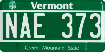 VT license plate NAE373