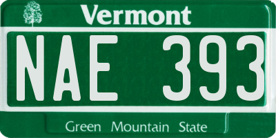 VT license plate NAE393