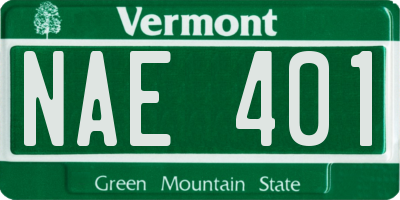 VT license plate NAE401
