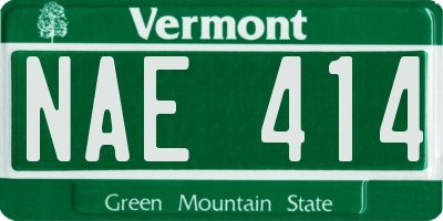 VT license plate NAE414