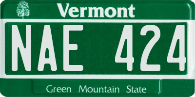 VT license plate NAE424