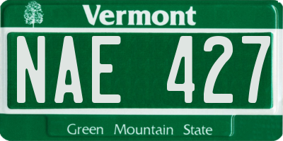 VT license plate NAE427