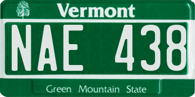 VT license plate NAE438