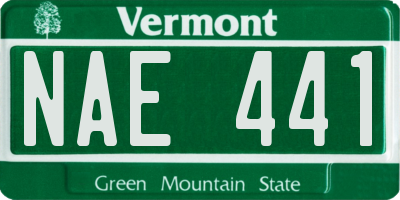 VT license plate NAE441