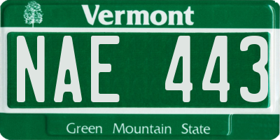 VT license plate NAE443