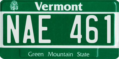 VT license plate NAE461