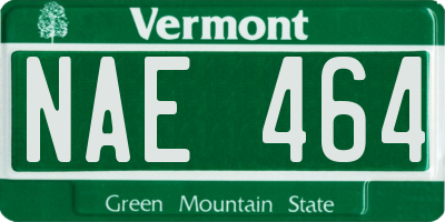 VT license plate NAE464