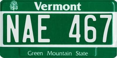 VT license plate NAE467