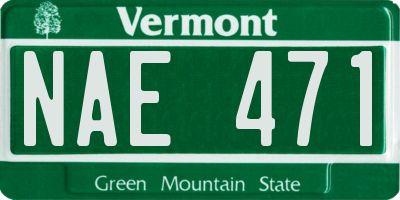 VT license plate NAE471