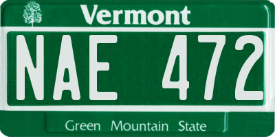 VT license plate NAE472