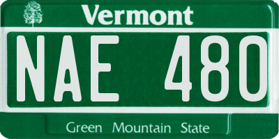 VT license plate NAE480