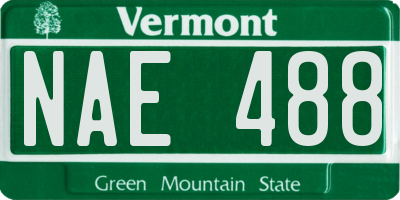 VT license plate NAE488