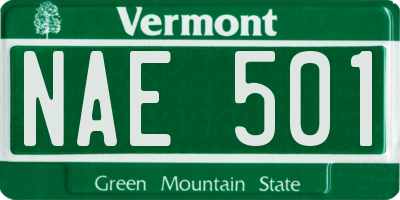 VT license plate NAE501