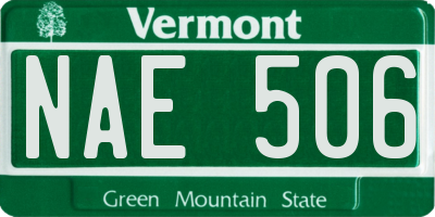 VT license plate NAE506