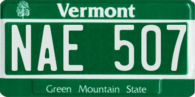 VT license plate NAE507