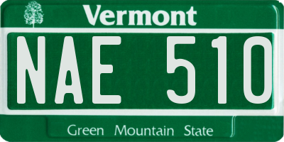 VT license plate NAE510