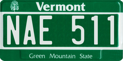 VT license plate NAE511