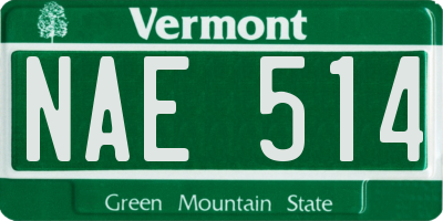VT license plate NAE514