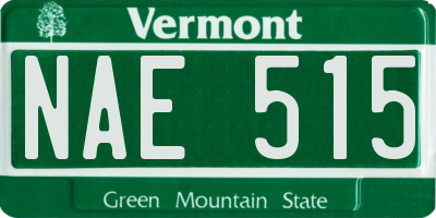 VT license plate NAE515