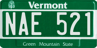 VT license plate NAE521