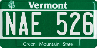 VT license plate NAE526