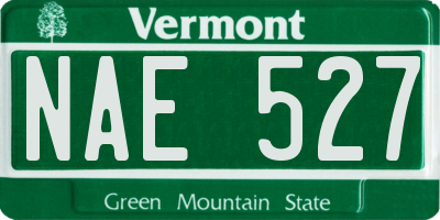 VT license plate NAE527