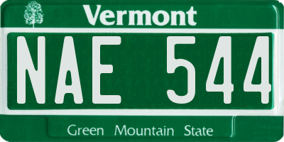 VT license plate NAE544