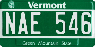 VT license plate NAE546