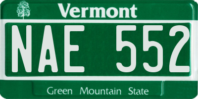 VT license plate NAE552