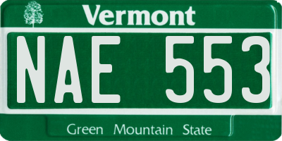 VT license plate NAE553