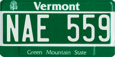 VT license plate NAE559