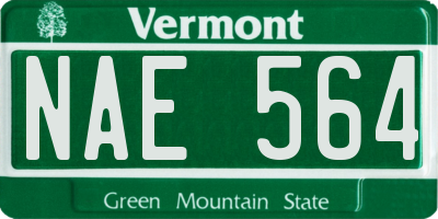 VT license plate NAE564