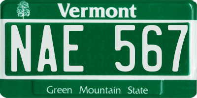 VT license plate NAE567