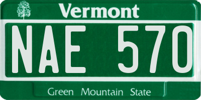 VT license plate NAE570