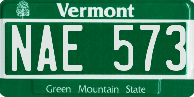 VT license plate NAE573