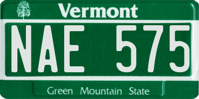 VT license plate NAE575