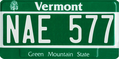 VT license plate NAE577