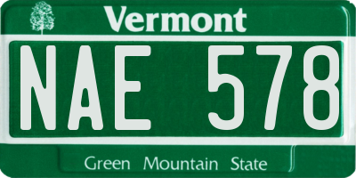 VT license plate NAE578