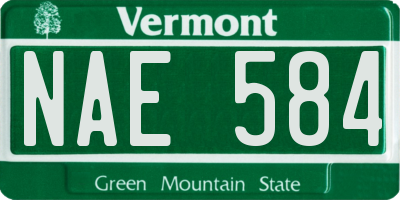 VT license plate NAE584